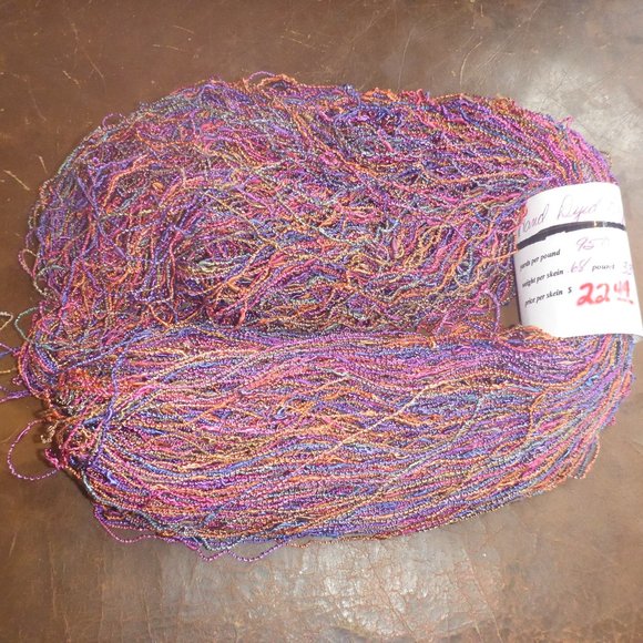 1 Large Hank Hand Dyed Rayon Yarn - Color Multi - Nealy 650 yds. - Picture 1 of 1